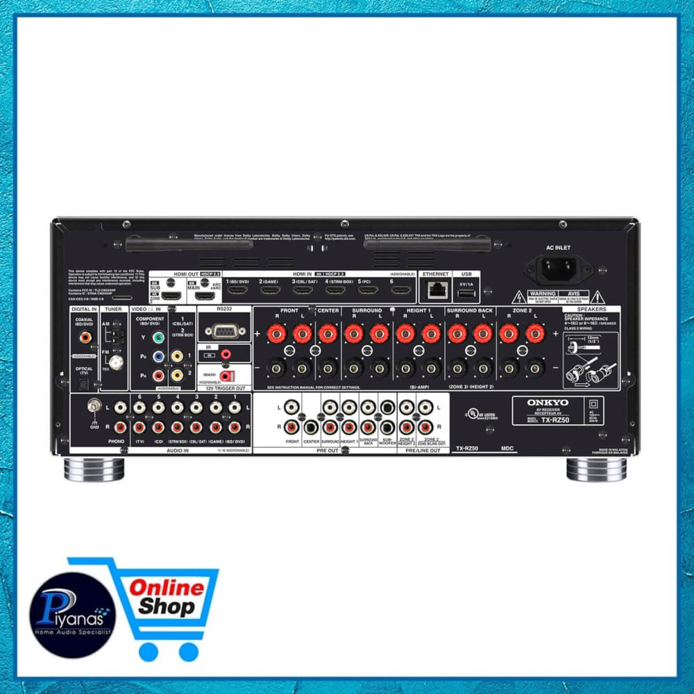 รีซีฟเวอร์ ONKYO : TX-RZ50 (สีดำ)